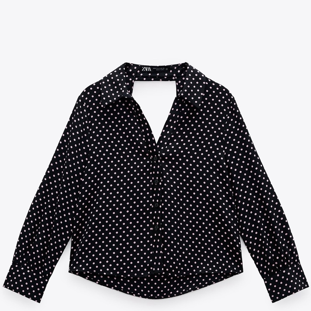 Cut out polka dot shirt